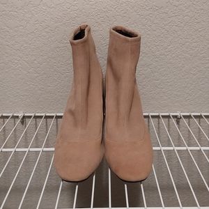 Cole Haan suede booties in light pink